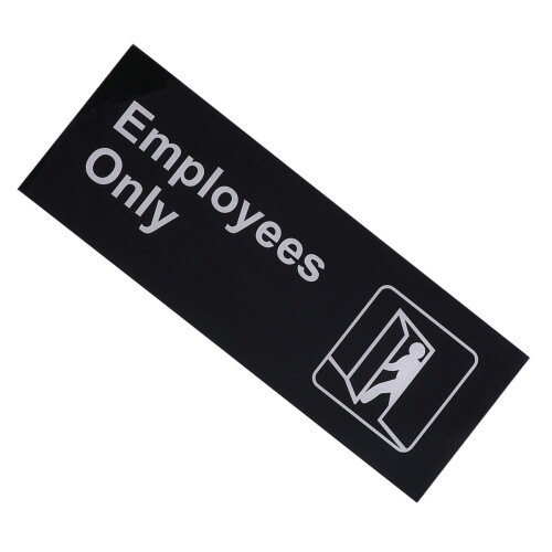 2Pcs Easy-Mount Black Acrylic Employees Indicator Sign for Office