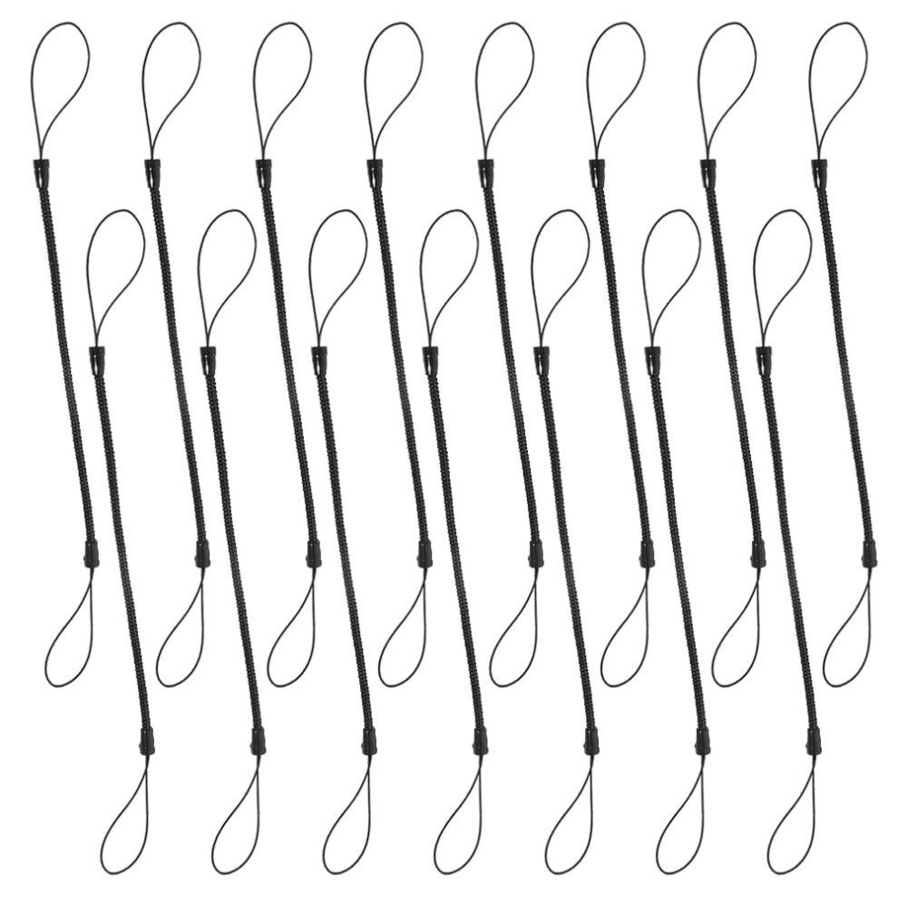 60Pcs Durable Nylon Stylus Pen Tether Anti-Lost Rope With Clip Black 3662833518984