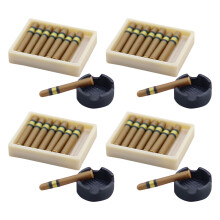 4Ensemble Diorama Mini Cendrier Et Pla Pour Collection Et Jeux