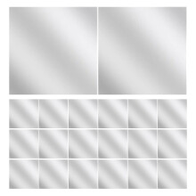 40Pcs Tiny Silver Acrylic Mirror Tiles Self-Adhesive for Wall Crafts