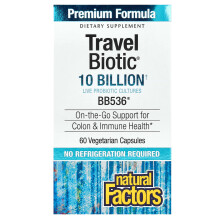 Natural Factors, Biotico per Viaggi, BB536, 10 Miliardi, 60 Capsule Vegetariane