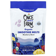 Once Upon A Farm, Ökógi szmoothie olvadékok, Kicsi, Kék szeder robbanás, 1 oz (28 g)