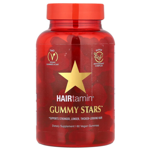 HAIRtamin, Γλυκίσματα Αστέρια, Σούπερ Φρούτα Μέλλον, 60 Βεγανικά Γλυκίσματα
