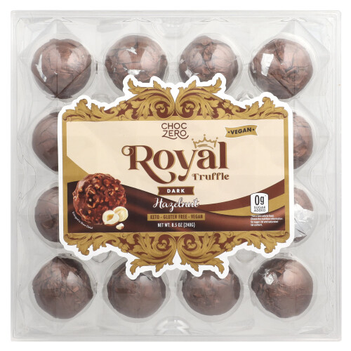 ChocZero, Königlicher Trüffel, Dunkel, Haselnuss, 8,5 oz (240 g)