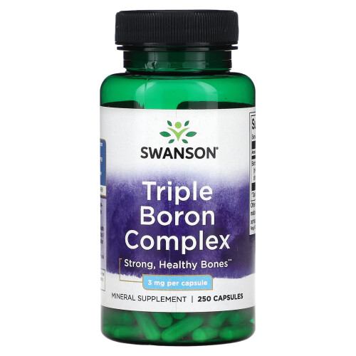 Swanson, Triple Boron Komplex, 3 mg, 250 Kapiatkov
