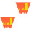 10Pièces Drapeaux Avertissement PVC Rouge Visibilité Améliorée 5