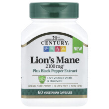 21st Century, 21e Eeuw, Leeuwentand, 2.100 mg, 60 Vegetarische Kapsules