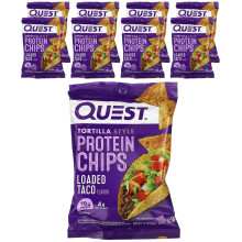 Quest Nutrition, Tortilla Style Protein Chips, Loaded Taco, 8 Päck, 1.1 oz (32 g) Varje