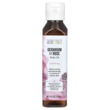 Aura Cacia, Kroppsolja, Geranium & Rosa, 4 fl oz (118 ml)