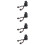 4Pièces Suspension Mural Guitare Et Ukulélé Couleurs Multiples 8