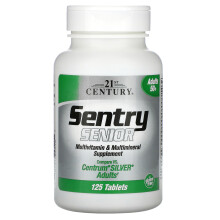 21st Century, Sentry Senior, Multivitamin & Multimineral Supplement, Dorośli 50+, 125 tabletek