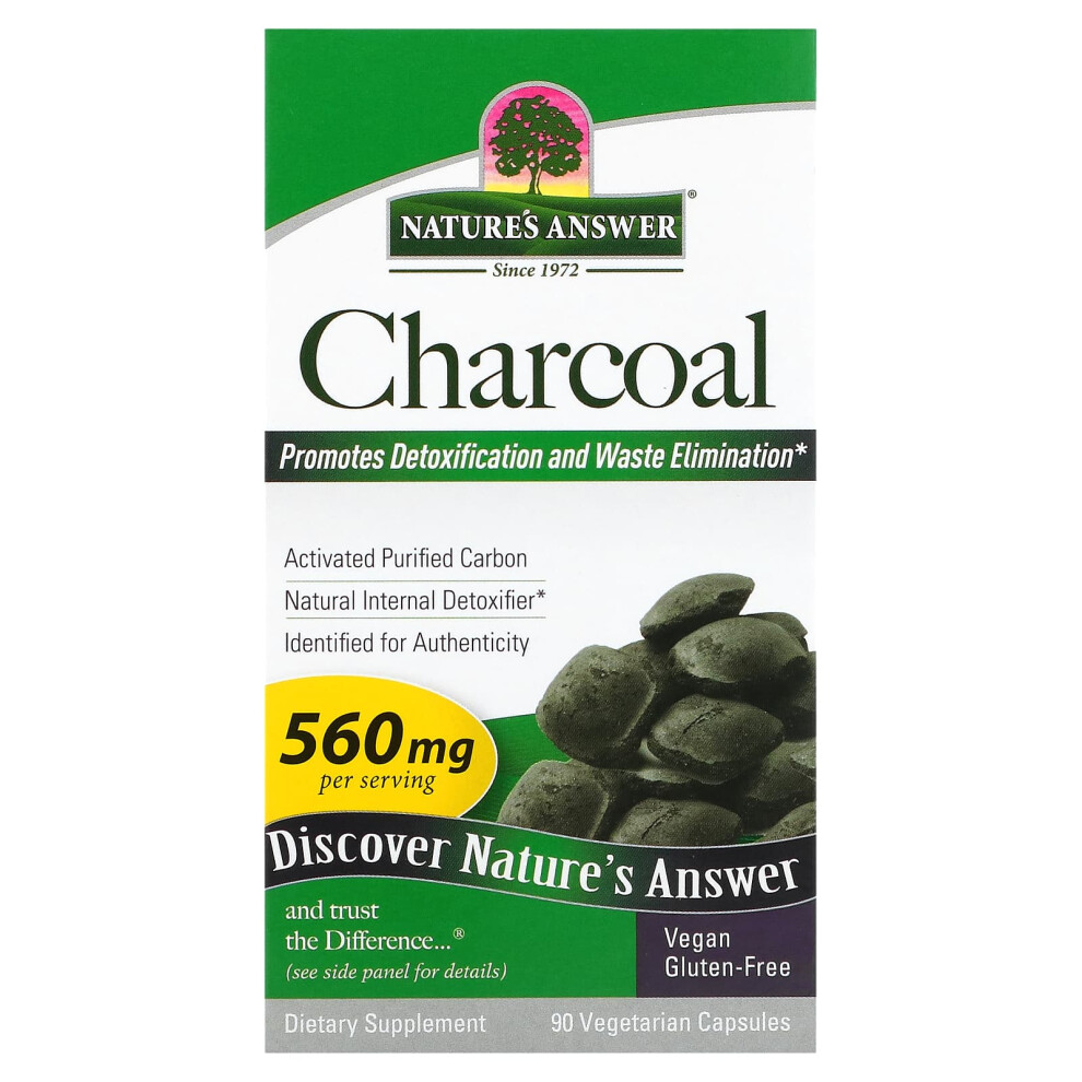 Nature's Answer Activated Charcoal Capsules - 90 Count
