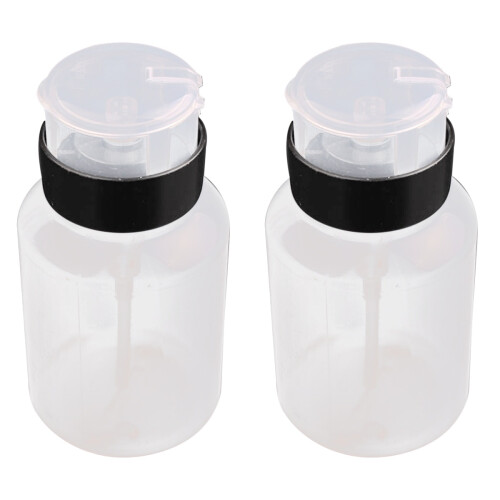 2Pièces Flacon Pompage Noir Stockage Vernis Verrouillable 1