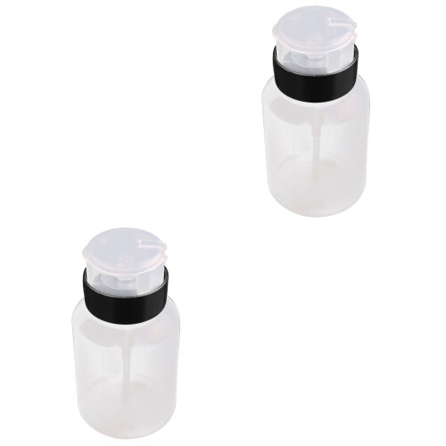 2Pièces Flacon Pompage Noir Stockage Vernis Verrouillable 2
