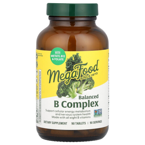 MegaFood, Gebalanceerde B Complex, 90 Tabletten