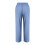 Calça feminina azul celeste de linho e algodão com pernas largas, tamanho XL. 4
