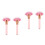 4Pièces Ensemble Pinceaux Rose Usage Professionnel Et 4