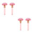 4Pièces Ensemble Pinceaux Rose Usage Professionnel Et 6