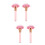 4Pièces Ensemble Pinceaux Rose Usage Professionnel Et 7