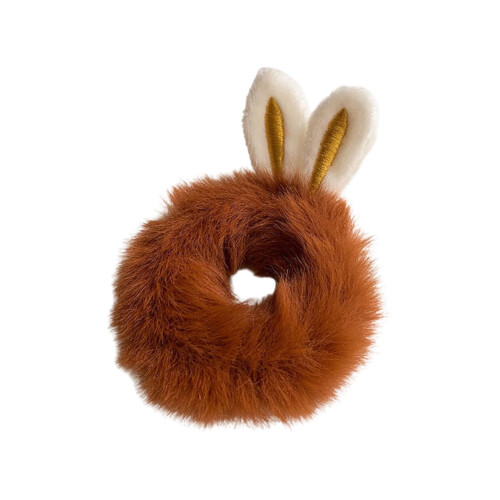 Haargummis, Haargummis, Plüsch-Hasenohren, weiche und elegante elastische Haarbänder 1
