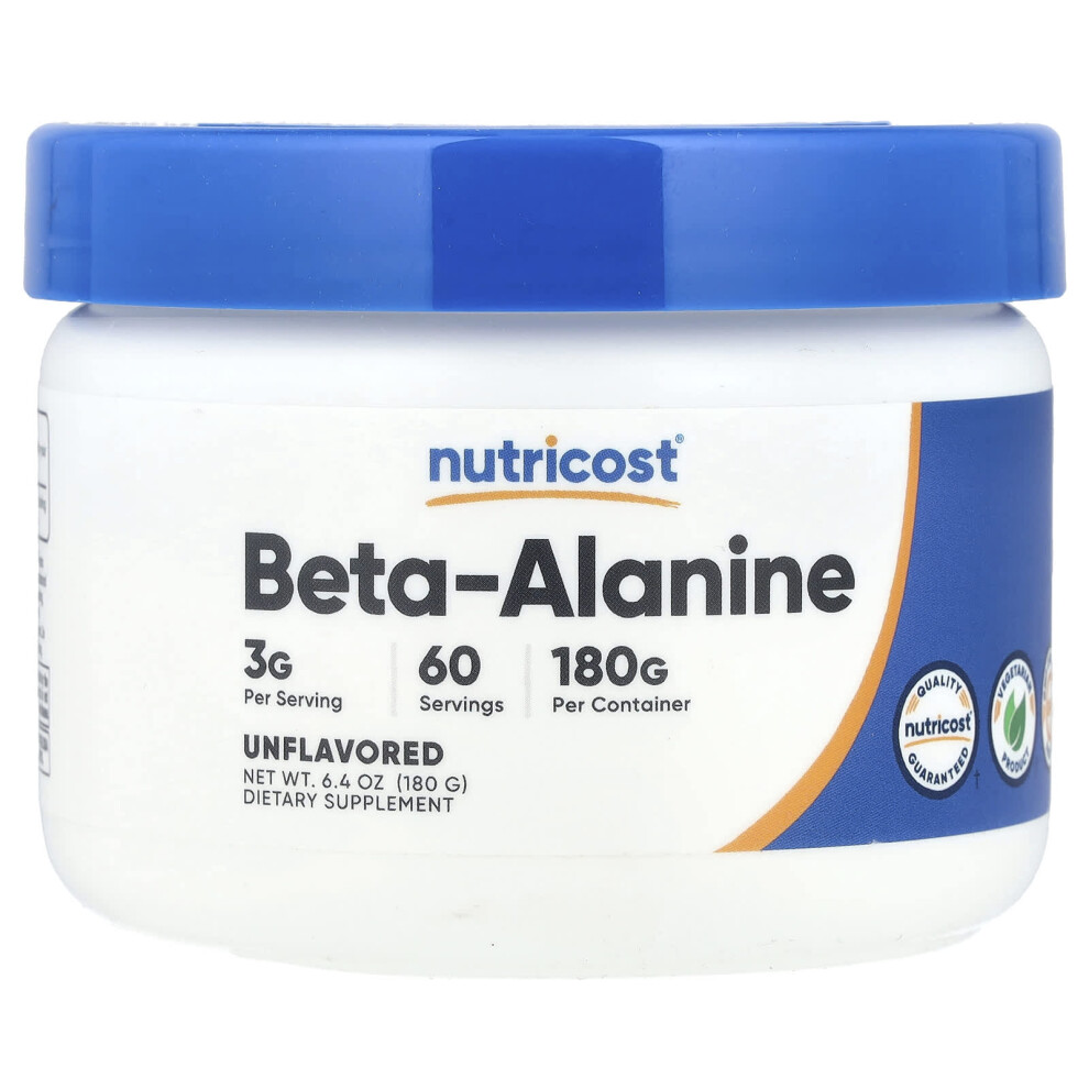 Nutricost , Beta-Alanine, Unflavored, 6.4 Oz (180 G)