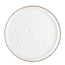 Bandeja de servir de vidrio transparente para microondas QUMONIN para fiestas y catering