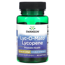 Swanson, Lyc-O-Mato Lycopene, Dubbel Styrka, 20 mg, 60 Softgels