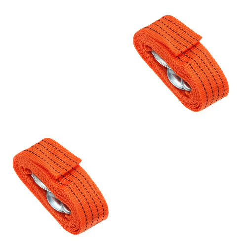 2Pièces Câble De Treuil Orange Pour Avec Crochet Forgé 2
