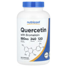 Nutricost, Kvercetin med Bromelain, 880 mg, 240 kapslar (440 mg per Kapsel)