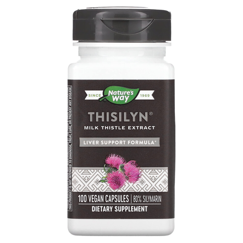 Nature's Way , Thisilyn, Milk Thistle Extract, 100 Vegan Capsules (175 Mg Per Capsule)