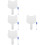 4Ensembles Paddles Élèves À Main Blanche En Bois ABS 9