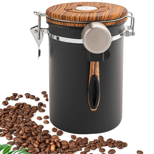Coffee-Bean Container for Ground Coffee-Bean Storage Jar Stainless Steel 2