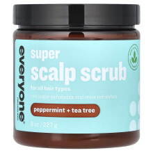 Everyone, Super Schaal Scrub, Voor Alle Haar Types, Pepermunt + Theeboom, 8 oz (227 g)