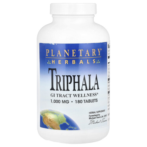 Planetary Herbals, Triphala, 180 Tabletteja (1,000 mg per Tabletti)