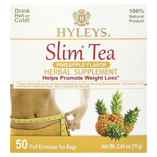 Hyleys Tee, Slim Tee, Ananas, 50 Foil-Envelop-Teabeads, 2,64 oz (75 g)