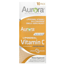 Aurora Nutrascience, Micro-Pack+, Liposomální vitamin C, 10 Balení, 0,24 fl oz (7 ml) Každý