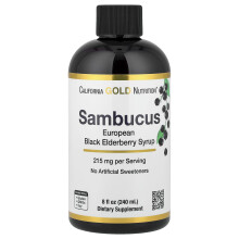 California Gold Nutrition, Voksensambucus Elderberry Syrup, 8 fl oz (240 ml)