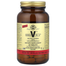 Solgar, V, Fórmula VM-75, Vitamínicos y Minerales Chelados, 90 Tabletas