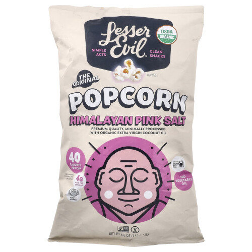 LesserEvil Popcorn Himalayan Pink Salt 4,6 oz (130 g)