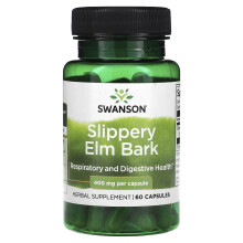Swanson, Slippery Elm Rinde, 400 mg, 60 Kapseln