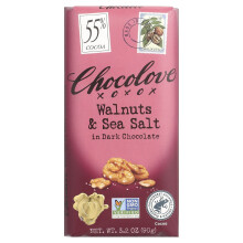 Chocolove, Noci di Nocciola e Sale di Mare in Cioccolato Scuro, 55% di Cacao, 3,2 oz (90 g)