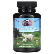 Dragon Herbs, Gæs Placenta, 500 mg, 60 Kapsler (250 mg per Kapsel)