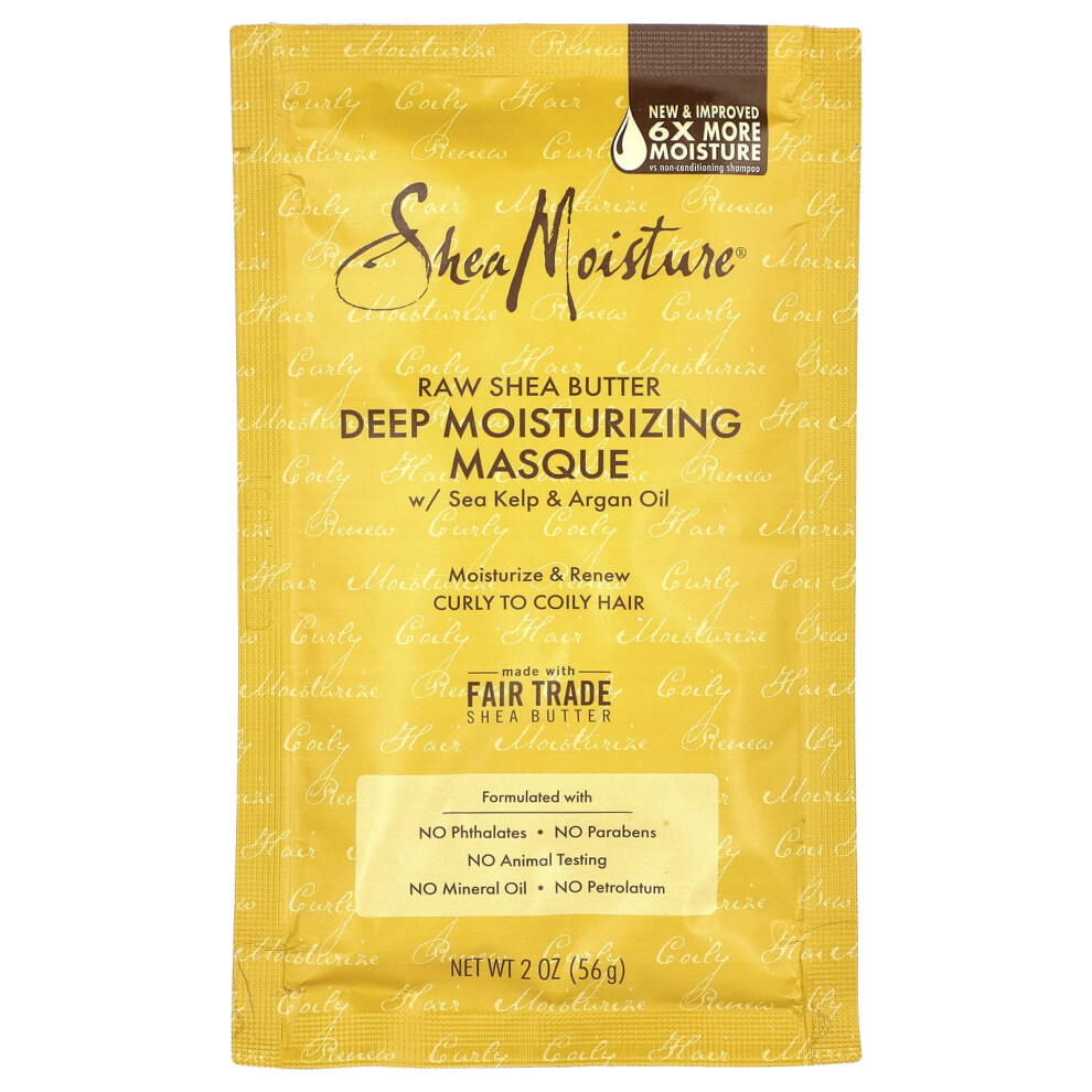 Sheamoisture , Raw Shea Butter, Deep Treatment Masque With Sea Kelp & Argan Oil, 2 Oz (56 G)