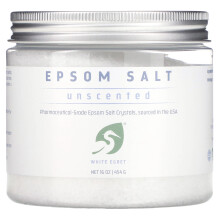 White Egret Personal Care, Cuidado Pessoal Branco Egret, Sal de Epsom, Inodoro, 16 oz (454 g)