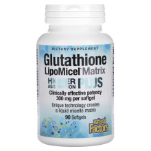 Natural Factors, Glutathion LipoMicel Matrix, 300 mg, 90 Zachte Gelatinecapsules