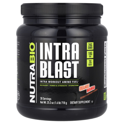 NutraBio, Intra Blast, Αμινοξέα Εργοστάσιο Εντροφύλαξης, Orange Mango, 1.6 lb (718 g)