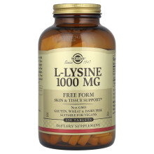 Solgar, L-Lisina, Forma Libera, 1.000 mg, 250 Comprimibili