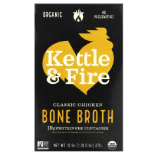 Kettle & Fire, Bottenbouillon, Klassiek Kip, 16,9 oz (479 g)