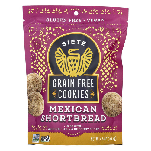 Siete, Cookies χωρίς Σιτάρι, Μεξικανικό Shortbread , 4.5 oz (127.6 g)