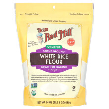 Bob's Red Mill, Orgaaninen Valkoinen Riisi Mallas, 24 oz (680 g)